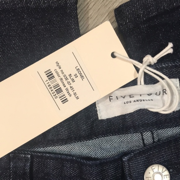 Five Four NWT “Leonel Slim” Dark Wash Jeans size 33 - Picture 6 of 11